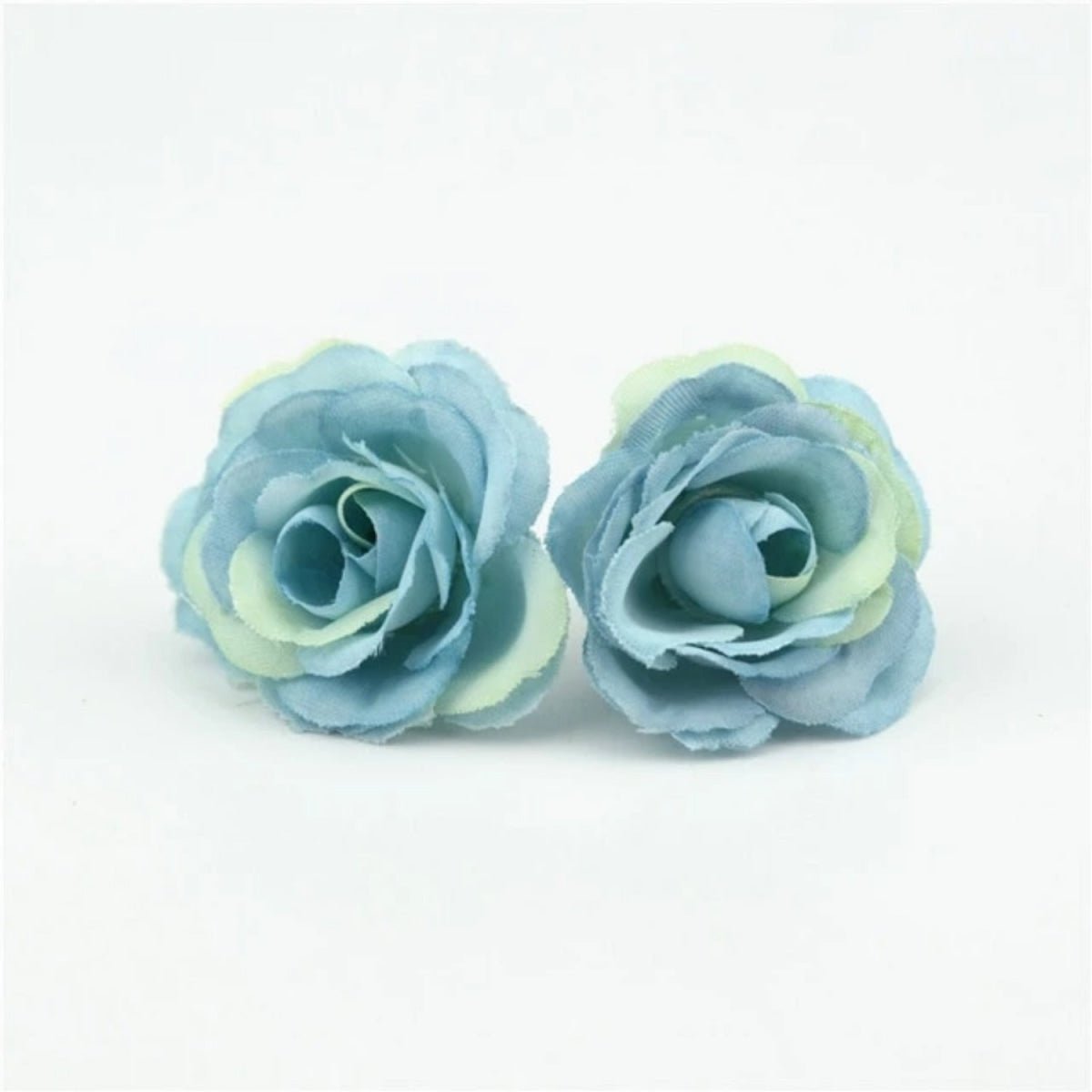 10pcs 2.5cm Mini Rose Cloth Artificial Flower For Wedding Party Home Decorations - Blue - Asia Sell