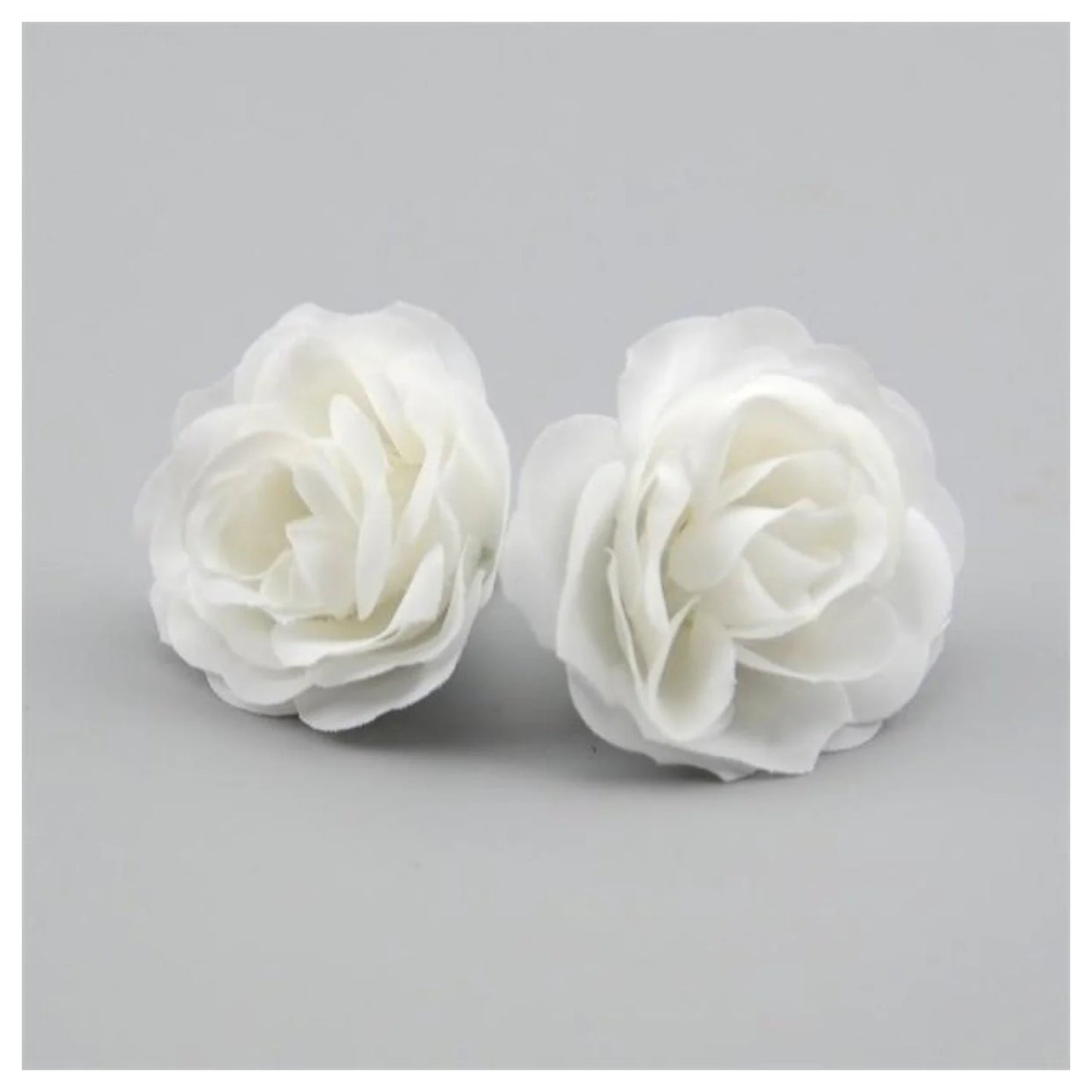 10pcs 2.5cm Mini Rose Cloth Artificial Flower For Wedding Party Home Decorations - White - Asia Sell