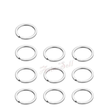 10pcs 25mm 30mm 32mm 35mm Flat Metal Key Ring Holder Split Rings Keyring - 25mm - - Asia Sell