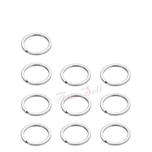 10pcs 25mm Flat Metal Key Ring Holder Split Rings Keyring Keychain Key Chain - Asia Sell
