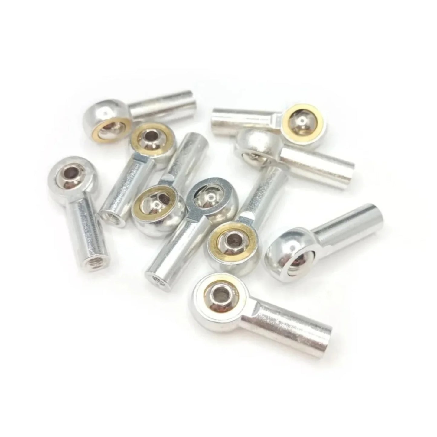 10pcs 26mm Link End Holder M3 Ball Head Aluminium Tie Rod Silver Clockwise - - Asia Sell