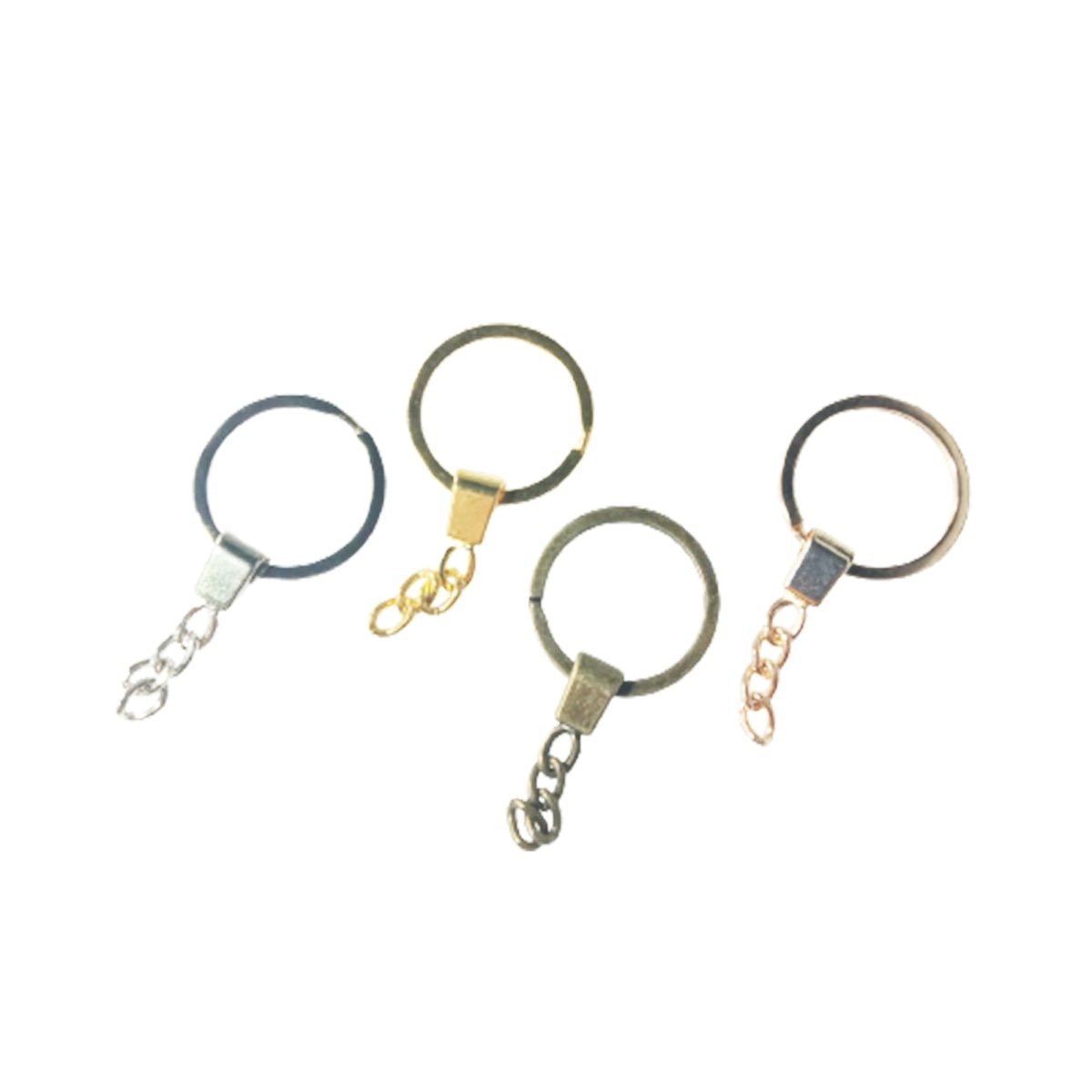 10pcs 30mm KC Gold Bronze Silver Rhodium Keyring Keychain Split Ring Chain Key Rings Key Chains - Gold - Asia Sell