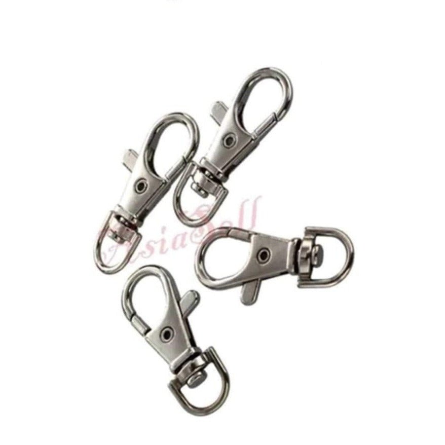 10pcs 30mm/36mm Lobster Clasp Swivel Trigger Clips Snap Hooks Key Ring Keychain Bag Keyring - 36mm - - Asia Sell