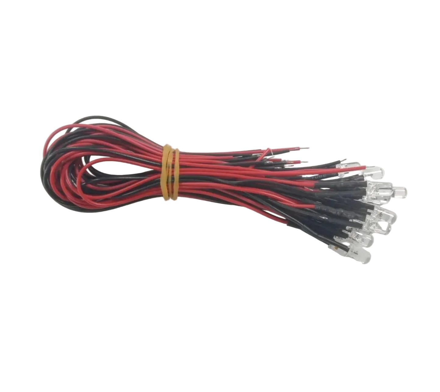 10pcs 3.4V-12V 5mm RED LEDs Wired Pre-Soldered Cables 8000MCD Car/Boat Light - - Asia Sell