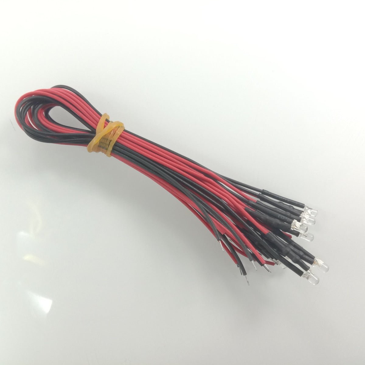 10pcs 3mm 3.4V-12V RED LEDs Wired Pre-Soldered Cables 8000MCD Car/Boat Light - Asia Sell