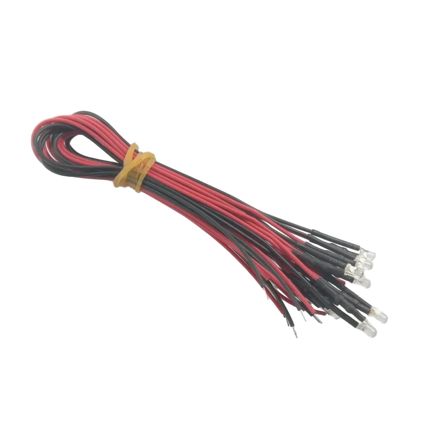 10pcs 3mm 3.4V-12V White LEDs Wired Pre-Soldered Cables 8000MCD Car/Boat Light - - Asia Sell