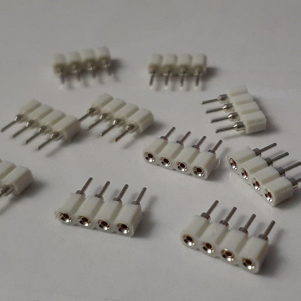 10pcs 4 Pin Female Header Needle RGB Connector White 5050 3528 LED Strip Light Cable Accessory - Asia Sell