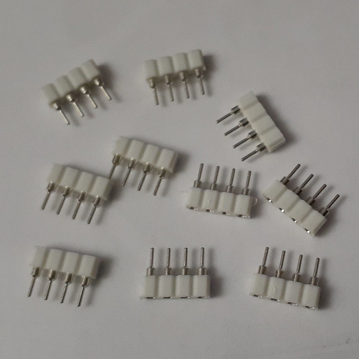 10pcs 4 Pin Female Header Needle RGB Connector White 5050 3528 LED Strip Light Cable Accessory - Asia Sell