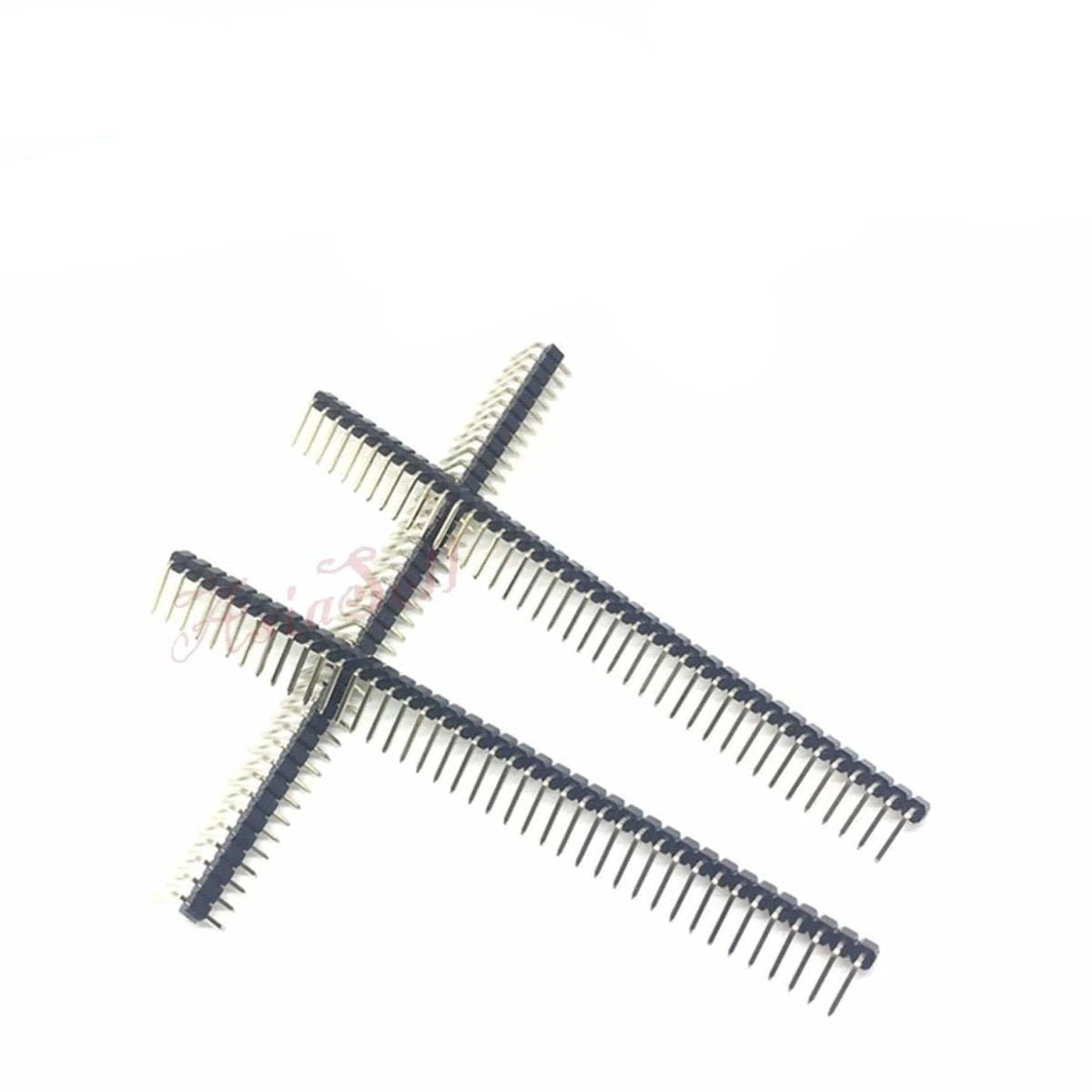 10pcs 40 Pin 1x40 Single Row Female Male 2.54mm Pitch Header Straight Right Angle Adapter - 10x Right Angle Male - Asia Sell