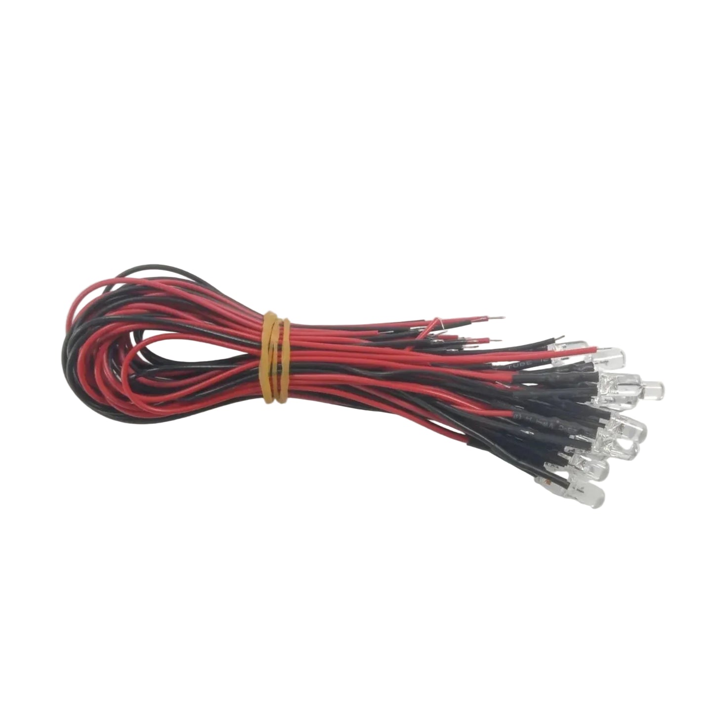 10pcs 5mm 3.4V-12V White LEDs Wired Pre-Soldered Cables 8000MCD Car/Boat Light - - Asia Sell