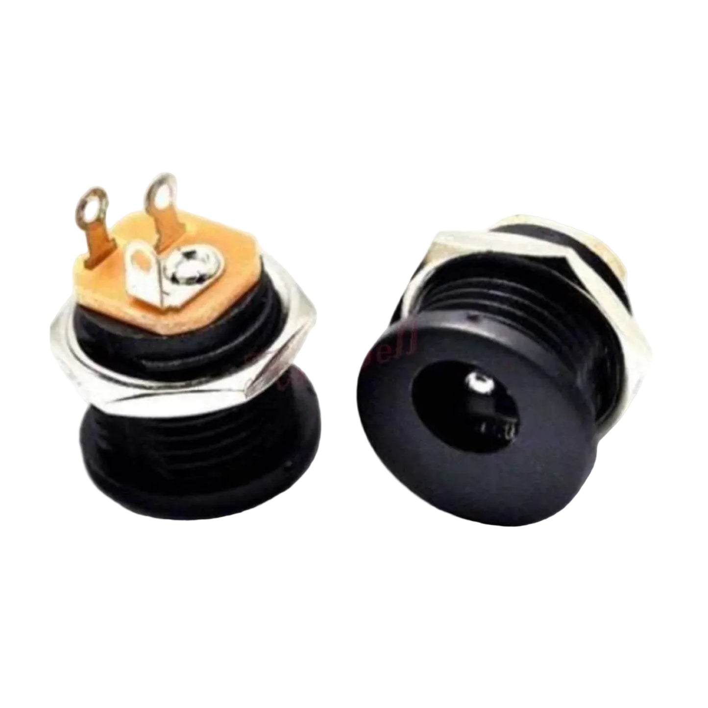 10pcs DC022 5.5x2.1mm Female DC Socket Jack Power Plug Panel Mount DC-022 14mm - - Asia Sell