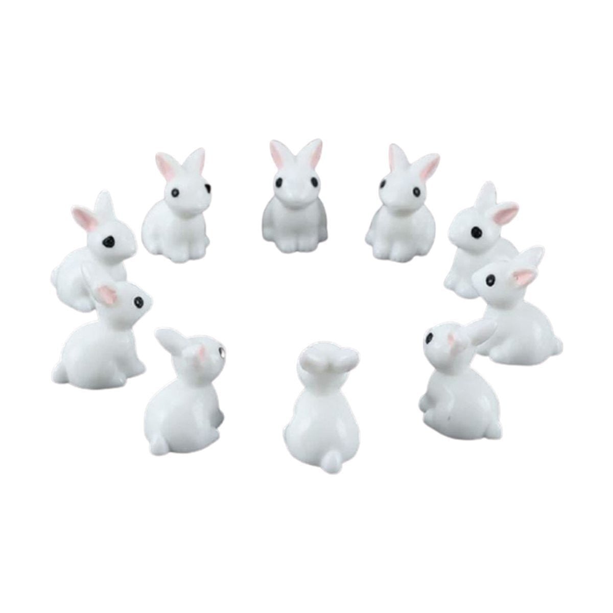 10pcs Figurine Rabbits Miniature Mini Garden Craft Animal Toy - Asia Sell