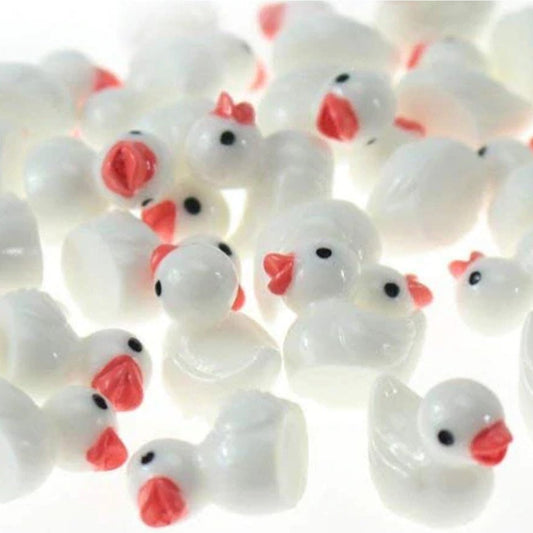 10pcs Figurine White Ducks Miniature Mini Garden Animal Toy - Asia Sell