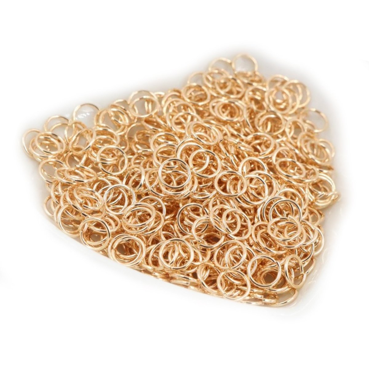 10pcs Jewellery Open Jump Rings 8mm-12mm Single Loop KC Gold Rhodium Light Silver Gold Key Rings Small Keyring - 8mm KC Gold - Asia Sell