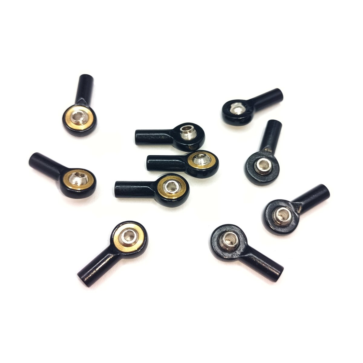 10pcs M2 15mm Link End Holder Ball Head Aluminium Tie Rod Black Clockwise - - Asia Sell