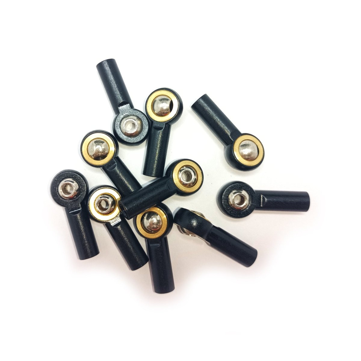 10pcs M3 26mm Link End Holder Ball Head Aluminium Tie Rod Black Clockwise - - Asia Sell