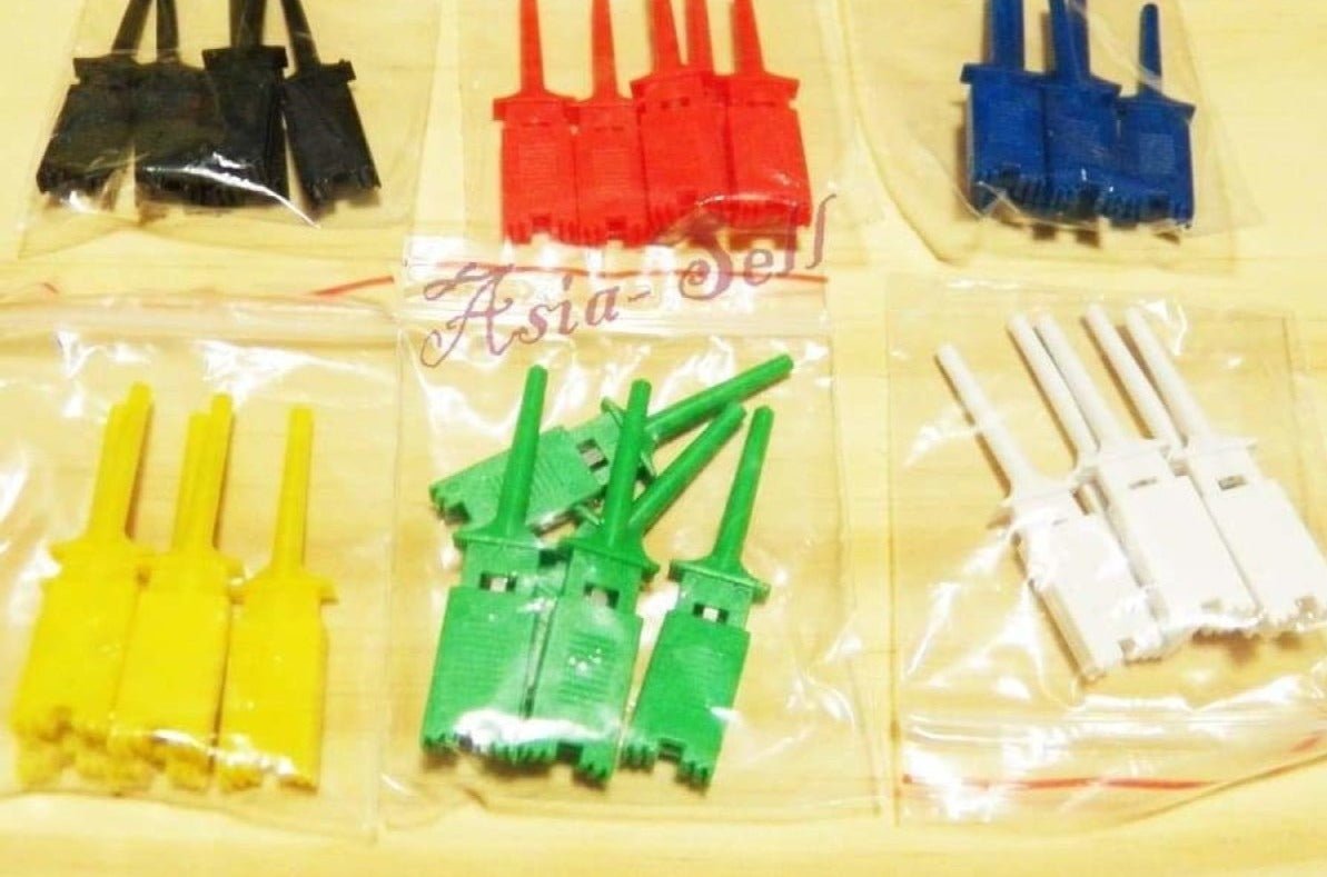 10pcs Mini Probe SMD IC Test Hook Clip Jumper Logic Analyser Testing Grabber Sensor Cable Testing - - Asia Sell