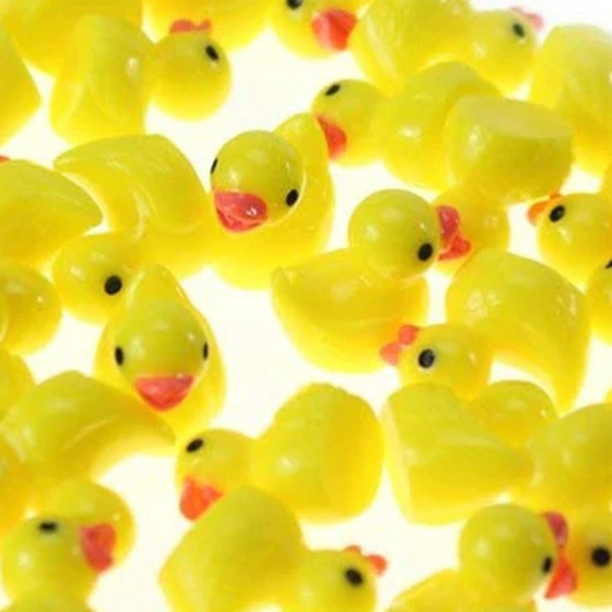 10pcs Miniature Mini Garden Green Yellow Glow in the Dark Ducks Animal Figurines Craft - Yellow Ducks - Asia Sell