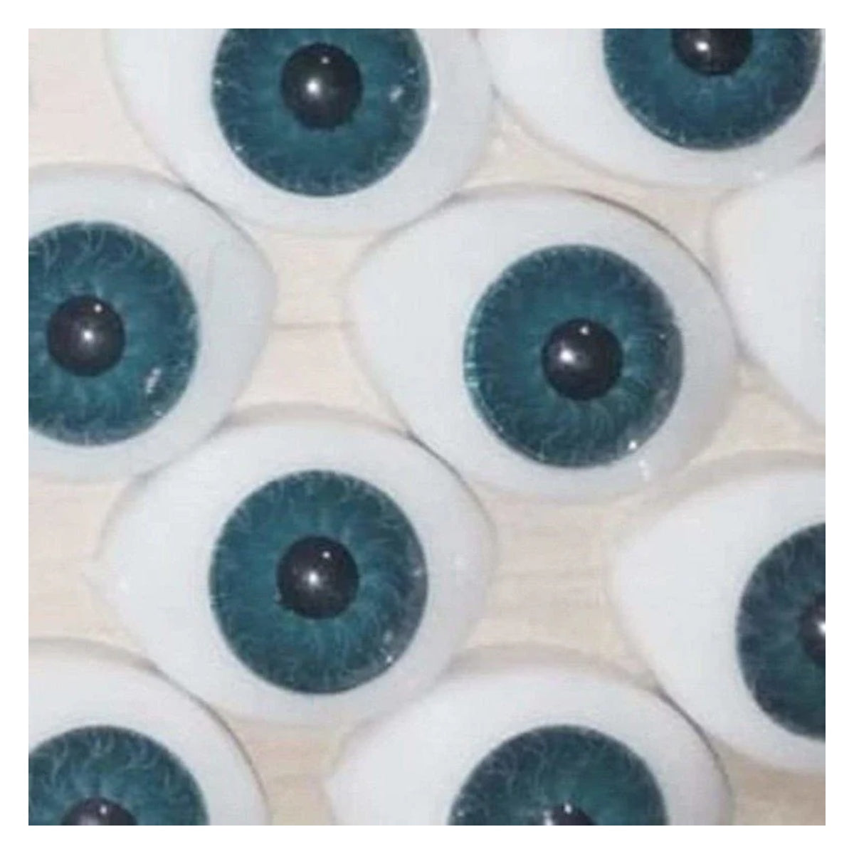 10pcs Oval Plastic Eyes DARK BLUE 17mm x 11mm 9mm Iris Dolls Reborn Doll Half - - Asia Sell