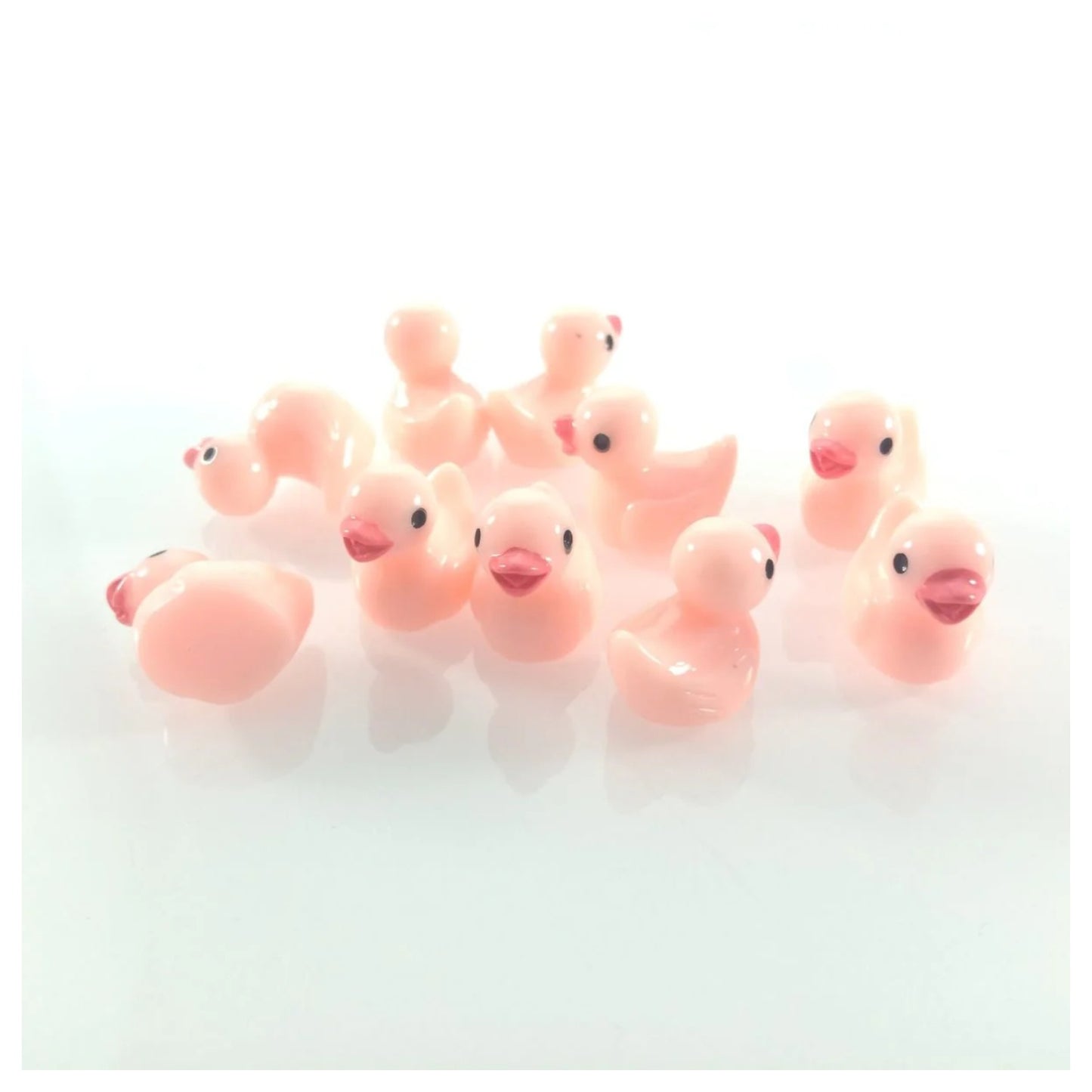 10pcs Pink Ducks Miniature Mini Garden Animal Figurines Cute Ornaments Toy Craft - - Asia Sell