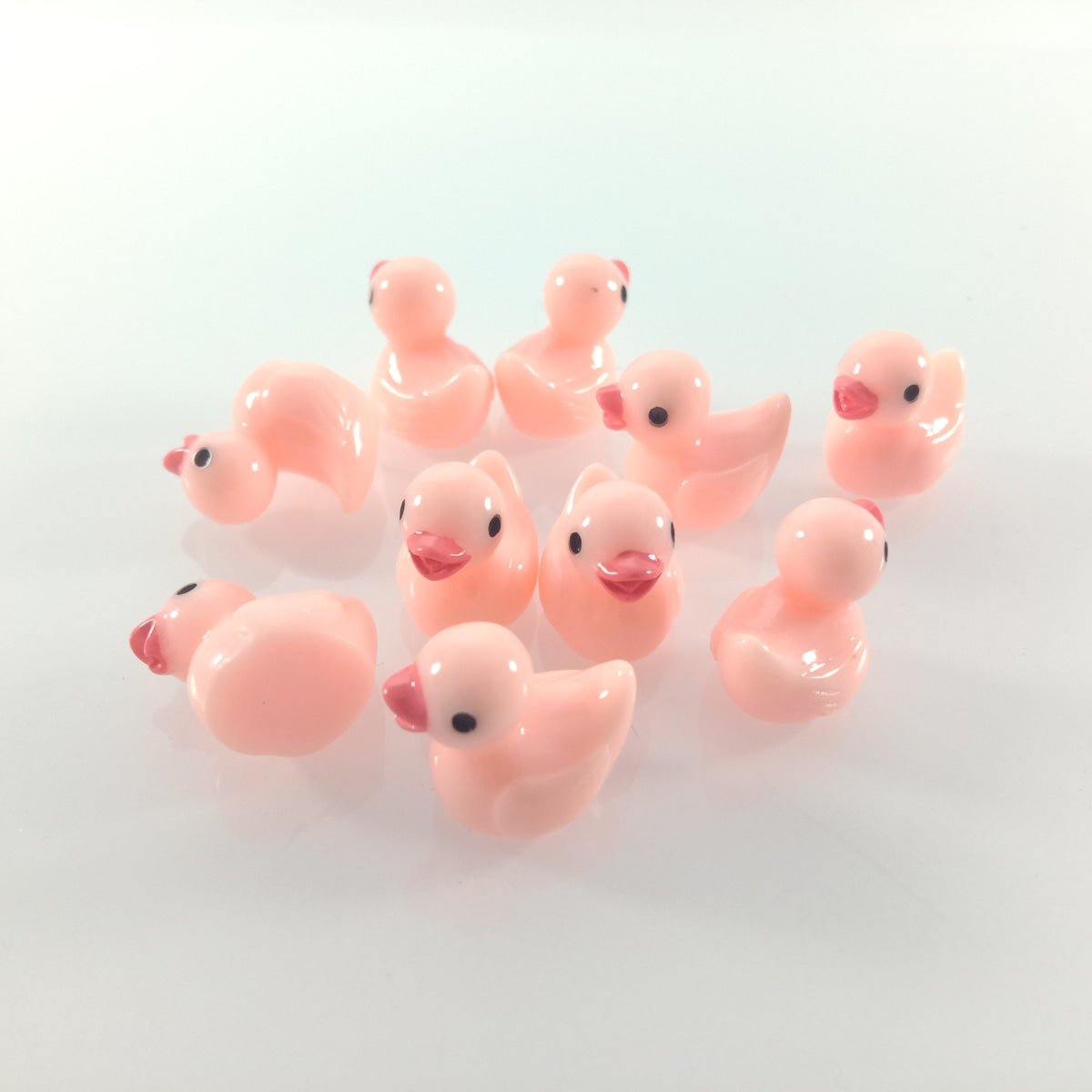 10pcs Pink Ducks Miniature Mini Garden Animal Figurines Cute Ornaments Toy Craft - - Asia Sell
