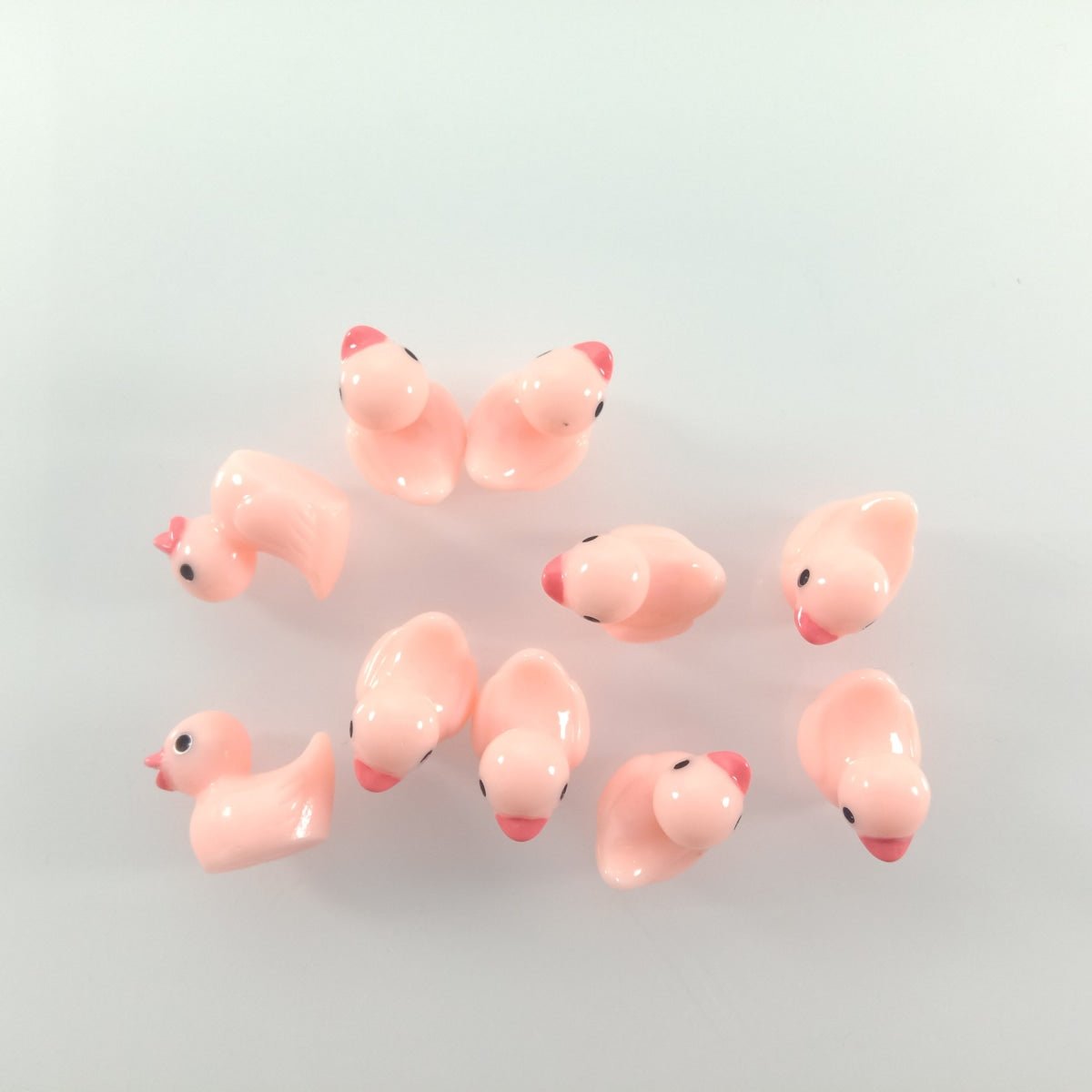 10pcs Pink Ducks Miniature Mini Garden Animal Figurines Cute Ornaments Toy Craft - - Asia Sell