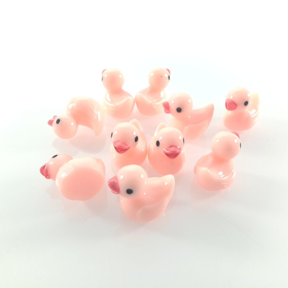 10pcs Pink Ducks Miniature Mini Garden Animal Figurines Cute Ornaments Toy Craft - - Asia Sell