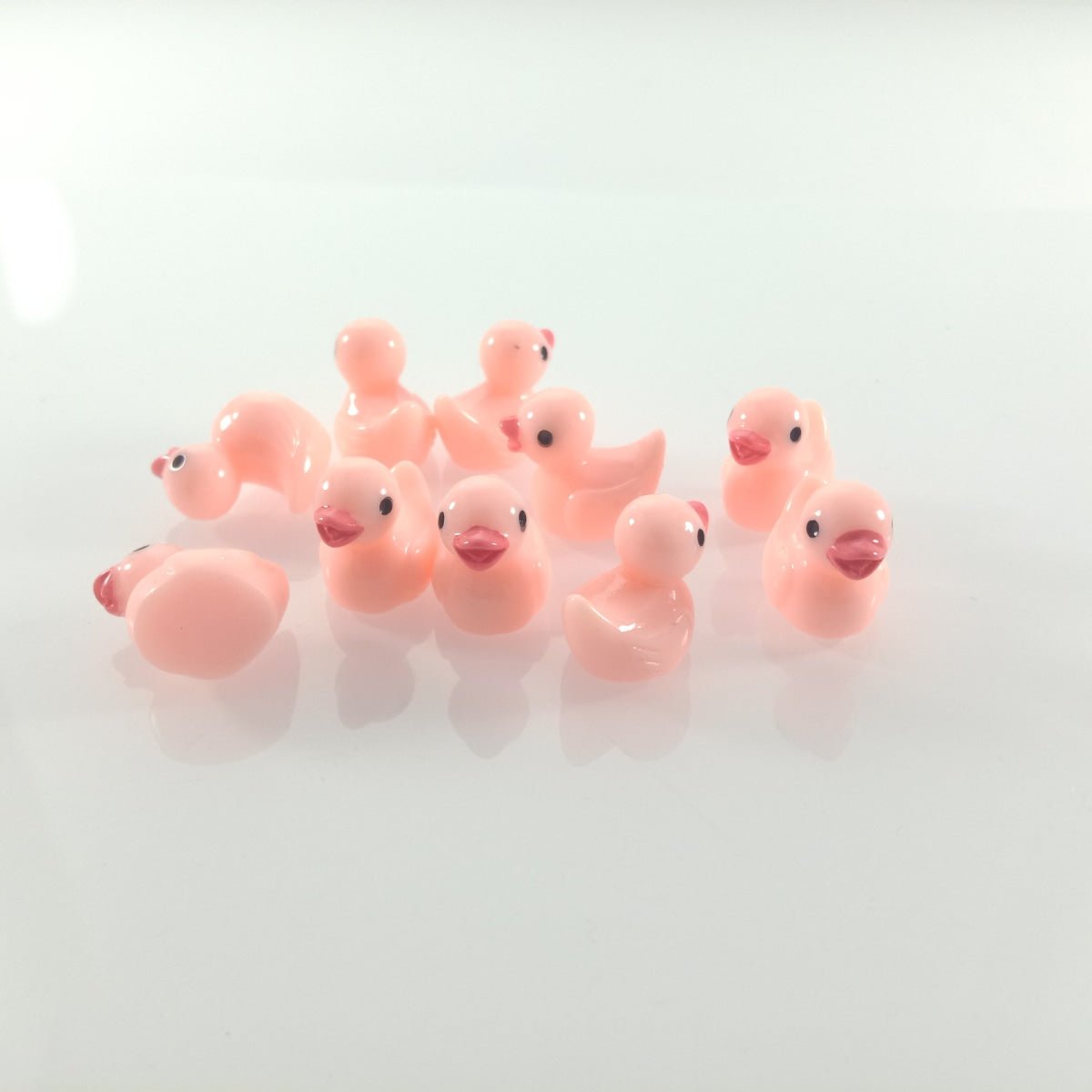 10pcs Pink Ducks Miniature Mini Garden Animal Figurines Cute Ornaments Toy Craft - - Asia Sell