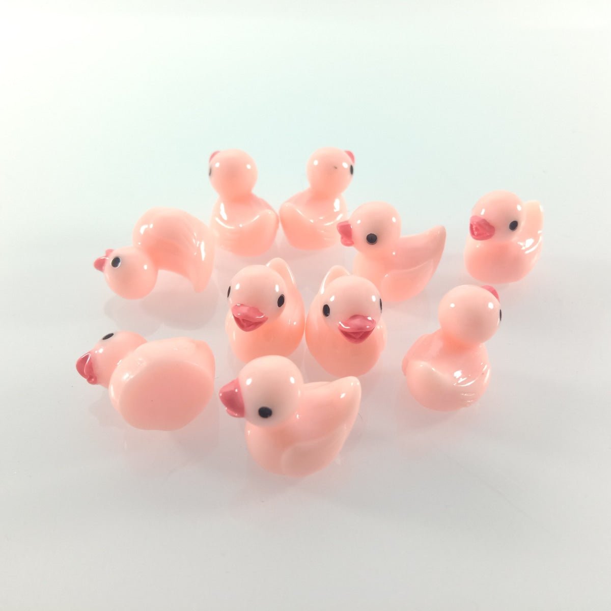 10pcs Pink Ducks Miniature Mini Garden Animal Figurines Cute Ornaments Toy Craft - - Asia Sell