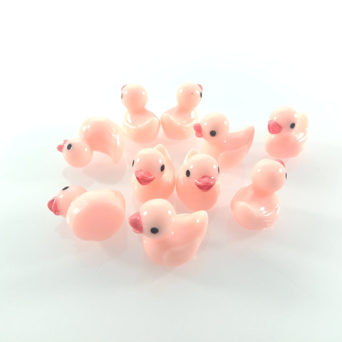 10pcs Pink Ducks Miniature Mini Garden Animal Figurines Cute Ornaments Toy Craft - Asia Sell