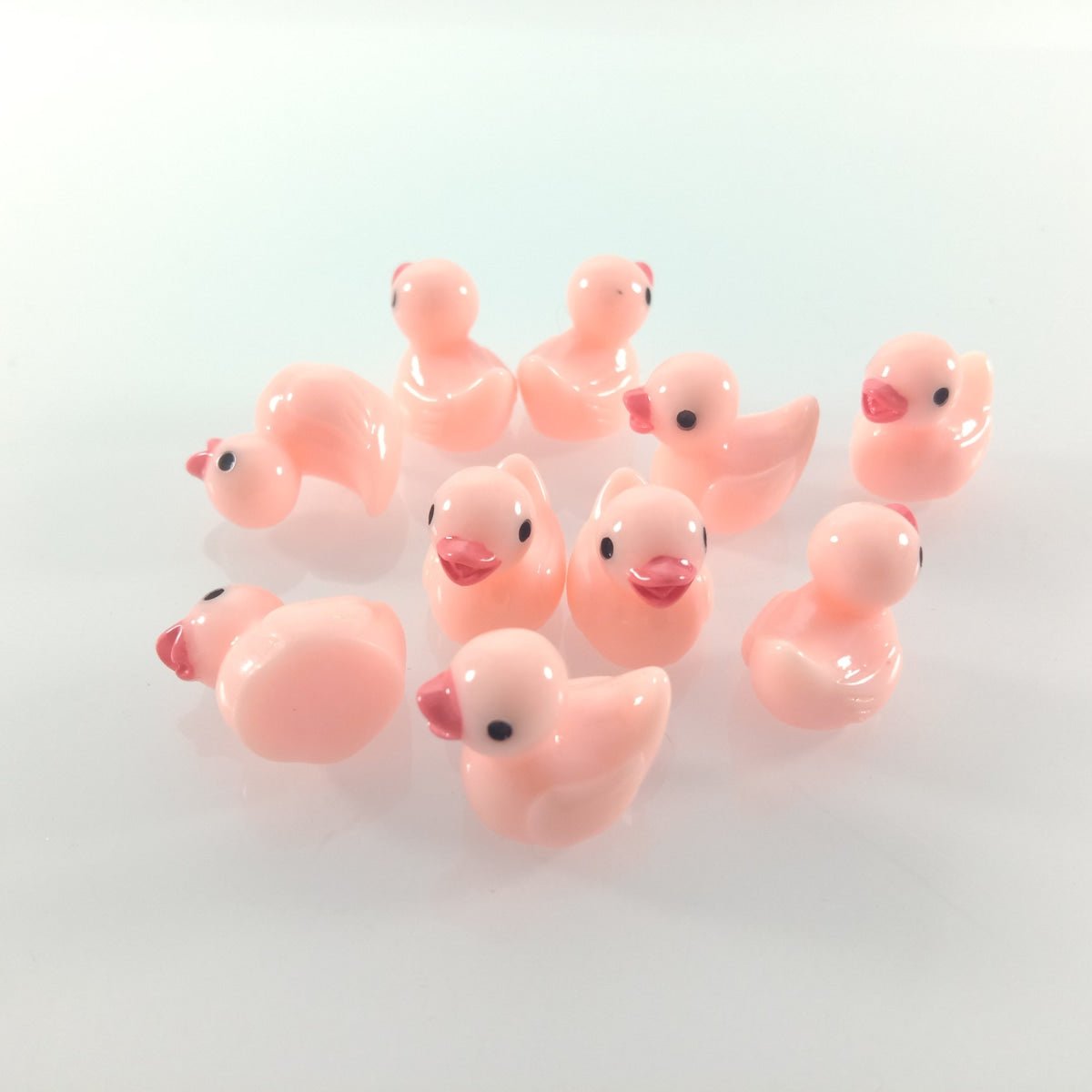 10pcs Pink Ducks Miniature Mini Garden Animal Figurines Cute Ornaments Toy Craft - - Asia Sell