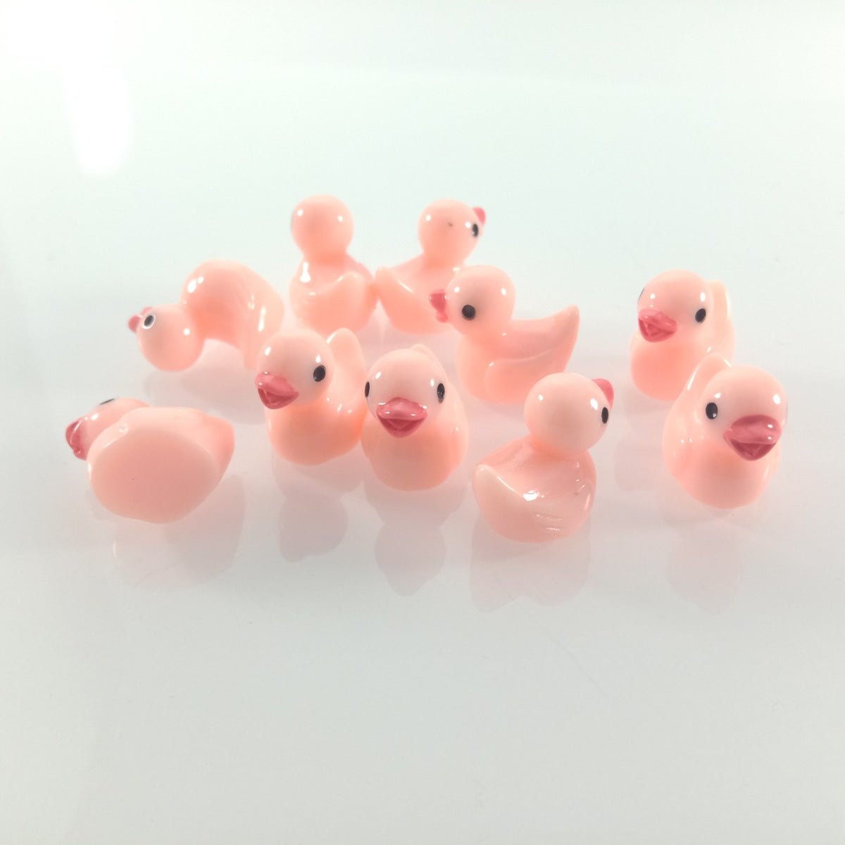 10pcs Pink Ducks Miniature Mini Garden Animal Figurines Cute Ornaments Toy Craft - - Asia Sell