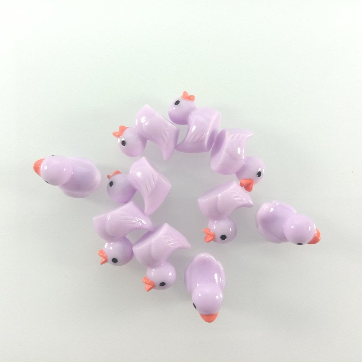 10pcs Purple Ducks Miniature Mini Garden Animal Figurines Cute Ornaments Craft Toy - - Asia Sell