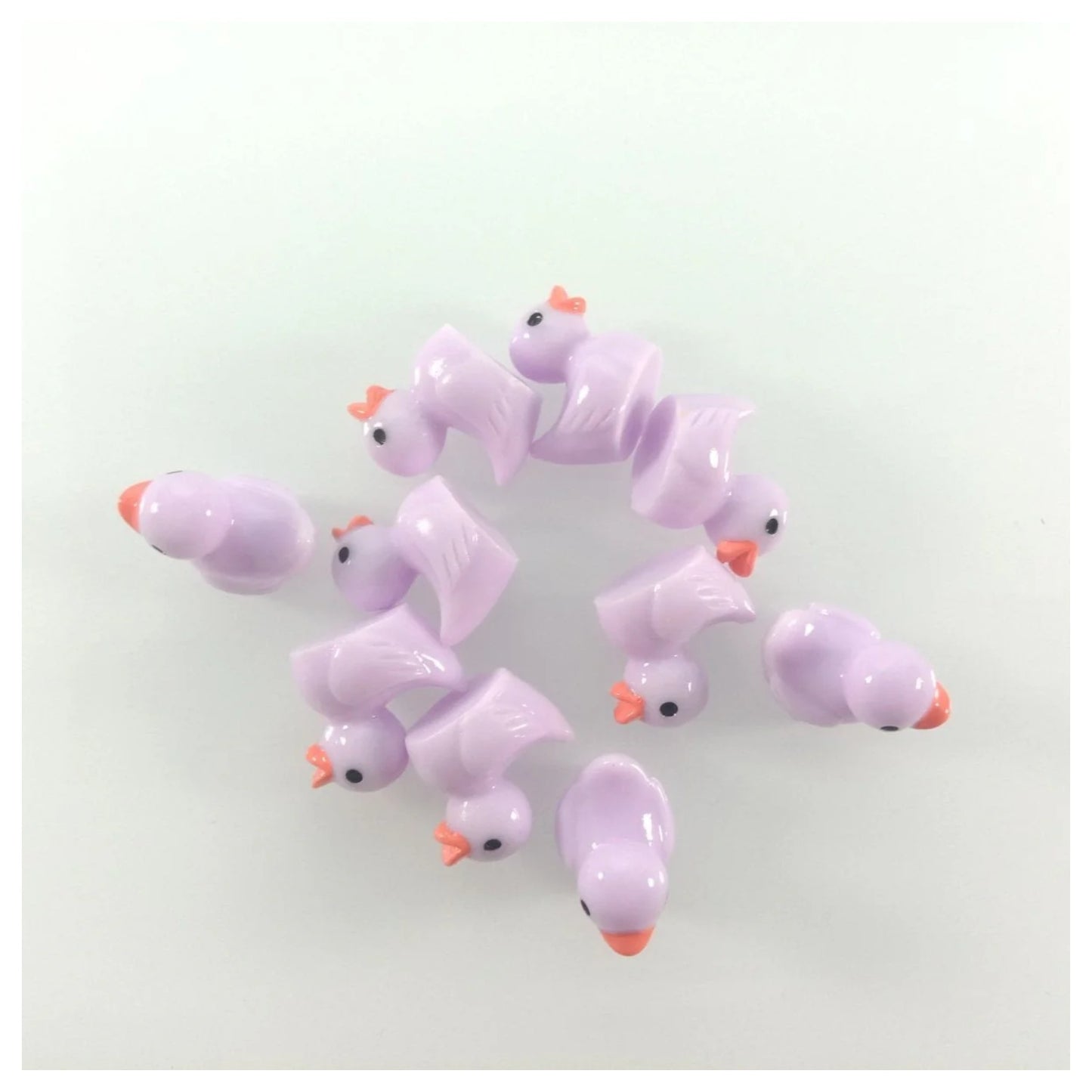 10pcs Purple Ducks Miniature Mini Garden Animal Figurines Cute Ornaments Craft Toy - - Asia Sell