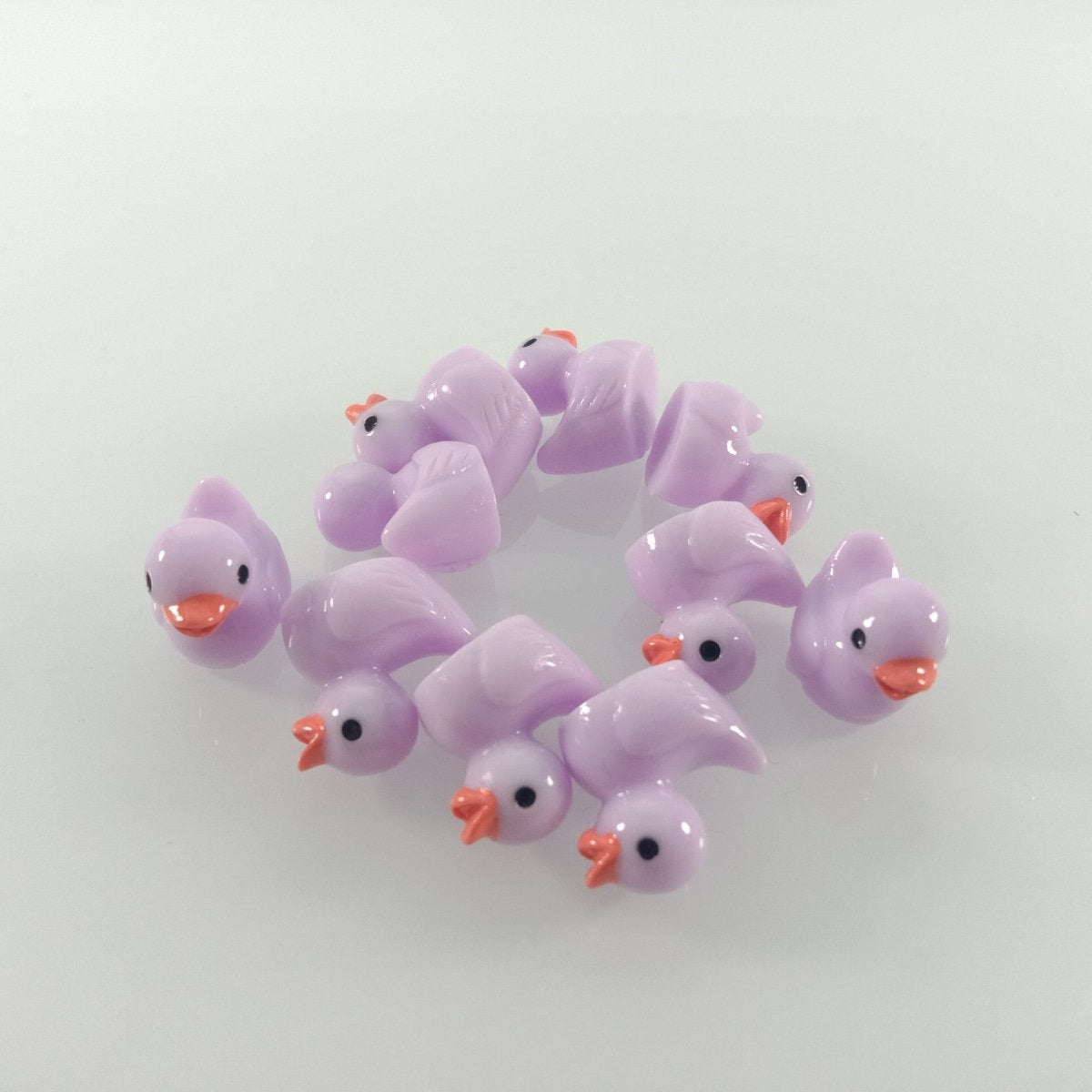 10pcs Purple Ducks Miniature Mini Garden Animal Figurines Cute Ornaments Craft Toy - - Asia Sell