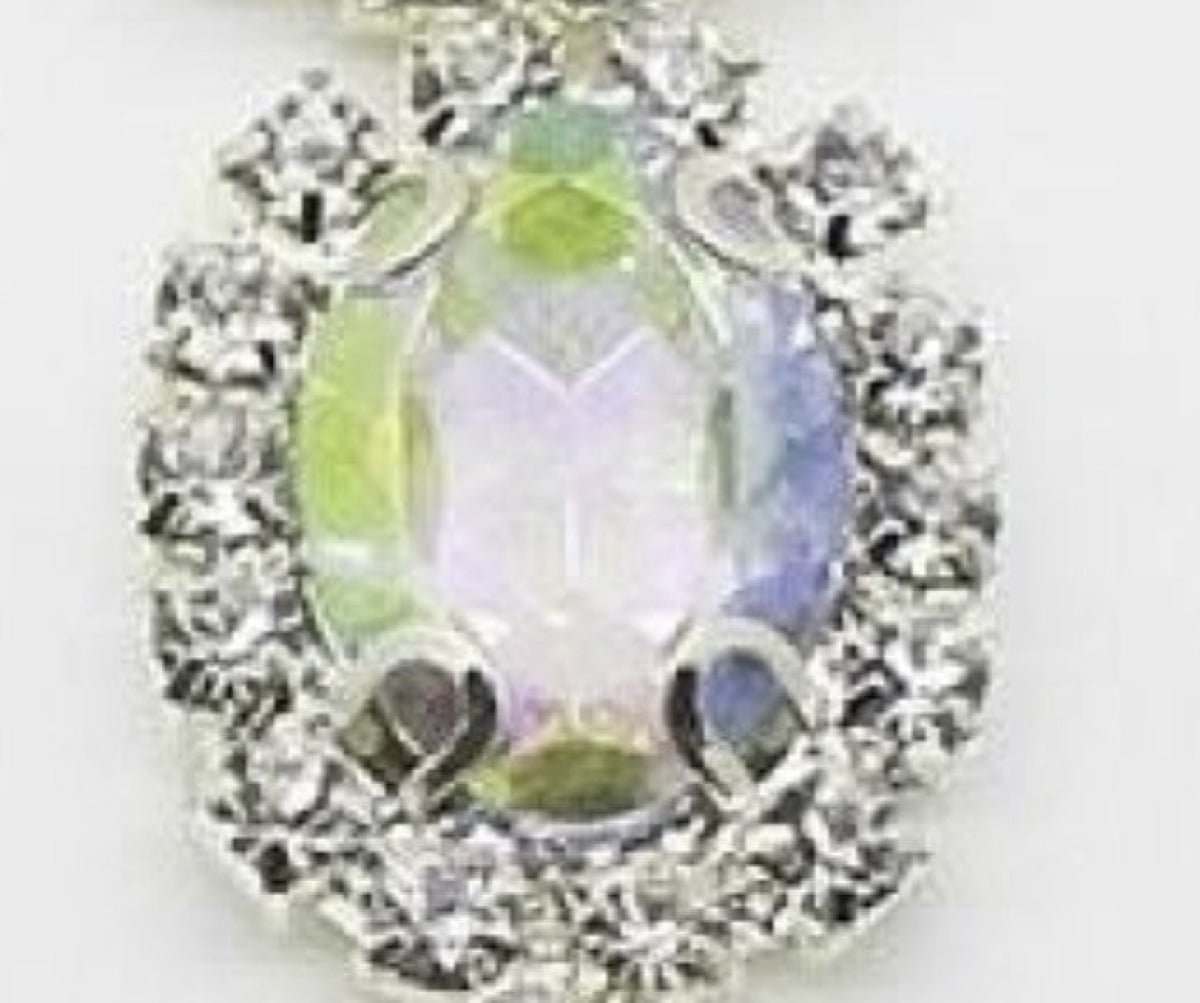 10pcs Rhinestone Cabochon Clothing Buttons Acrylic Gem Sewing Button Decoration Mixed Colours Metal Base Craft 15x20mm - 20 - Asia Sell