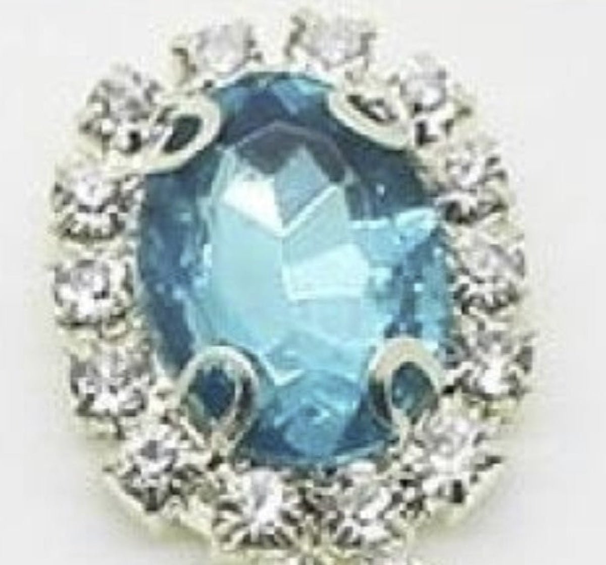 10pcs Rhinestone Cabochon Clothing Buttons Acrylic Gem Sewing Button Decoration Mixed Colours Metal Base Craft 15x20mm - 28 - Asia Sell