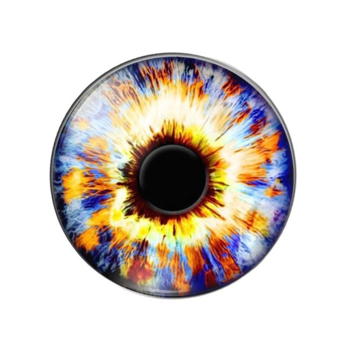 10pcs Round Dragon Cat Eyes Pattern 8mm/10mm/18mm/20mm/25mm Round Photo Glass Cabochon Flat Back - Mix B 10mm - Asia Sell