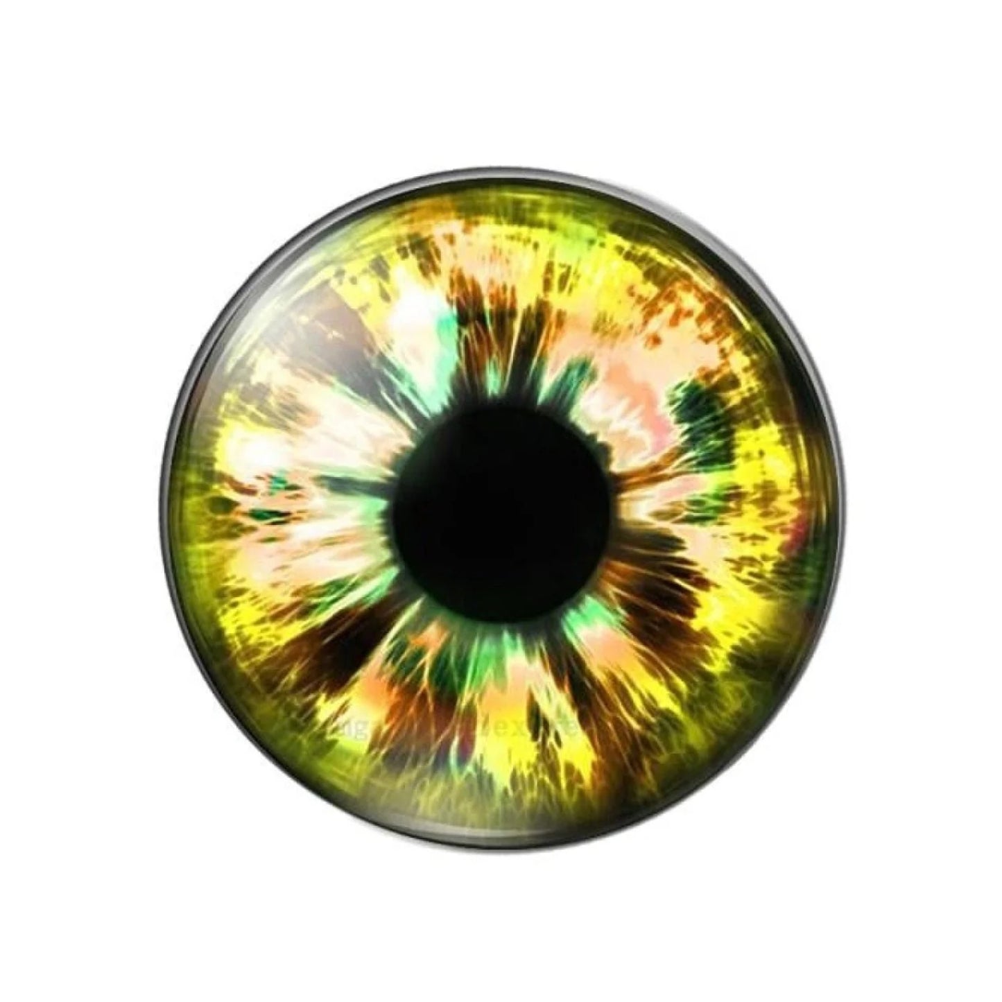 10pcs Round Dragon Cat Eyes Pattern 8mm/10mm/18mm/20mm/25mm Round Photo Glass Cabochon Flat Back - Mix B 10mm - Asia Sell
