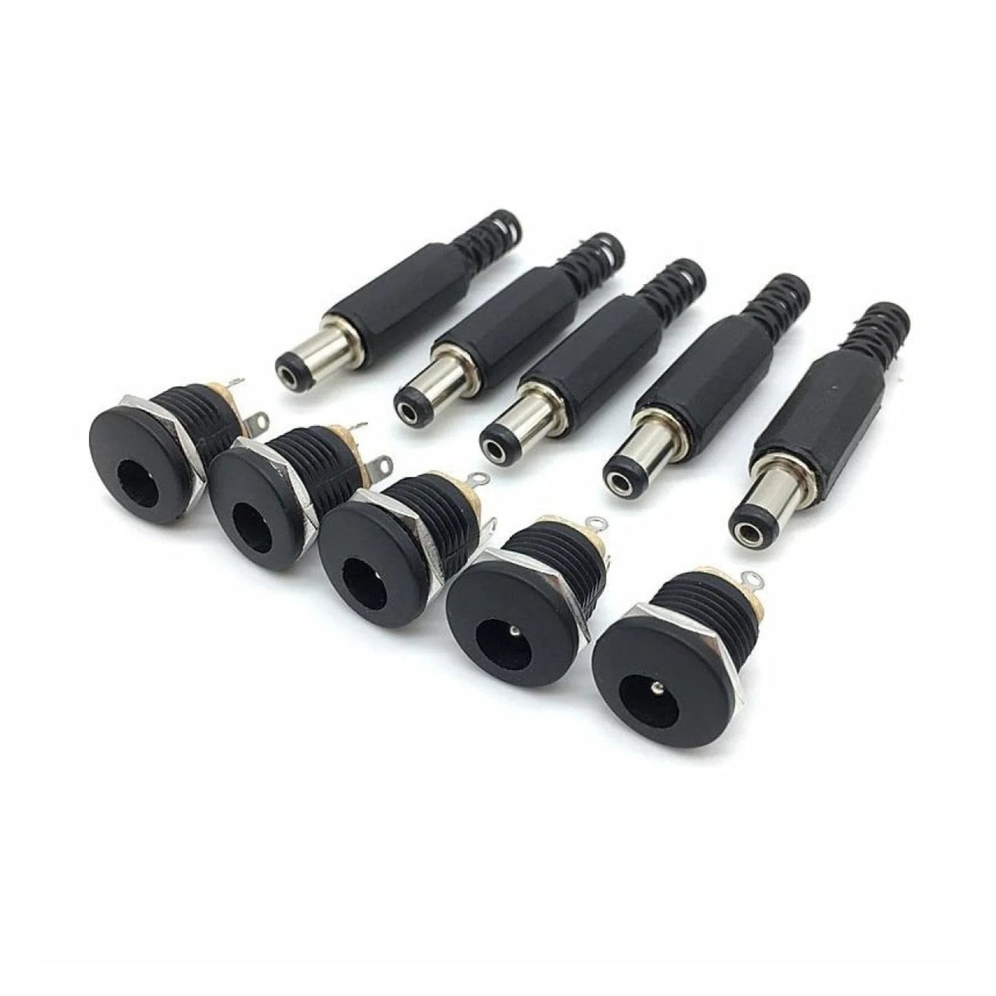 10pcs Set DC-022 12V 3A Male Plugs + Female Socket Panel Mount Jack DC Connector - - Asia Sell