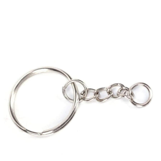 10pcs Silver Colour 25mm Key Ring Split Ring Chain Rings Rings Chains Keyrings - Asia Sell