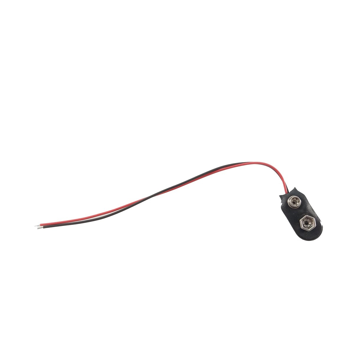 10pcs Snap on 9V Battery Holder Clip 15cm Cable Lead Hard Shell - In-line Shape no Plug - Asia Sell