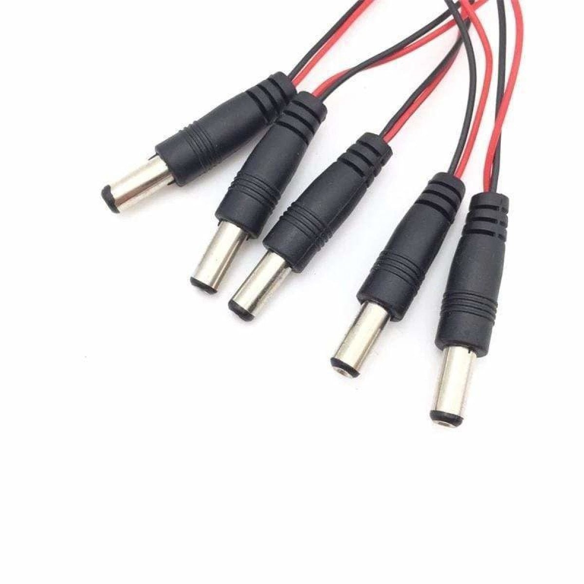 10pcs Snap on 9V Battery Holder Clip 15cm Cable Lead Hard Shell - T Shape 5.5x2.1mm Plug - Asia Sell