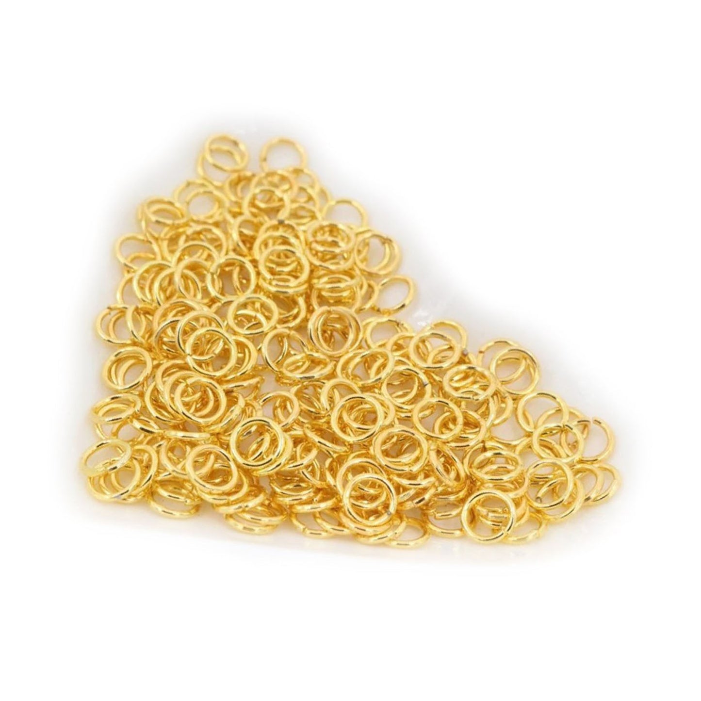 10pcs Jewellery Open Jump Rings 8mm-12mm Single Loop KC Gold Rhodium Light Silver Gold Key Rings Small Keyring - 8mm Gold - Asia Sell