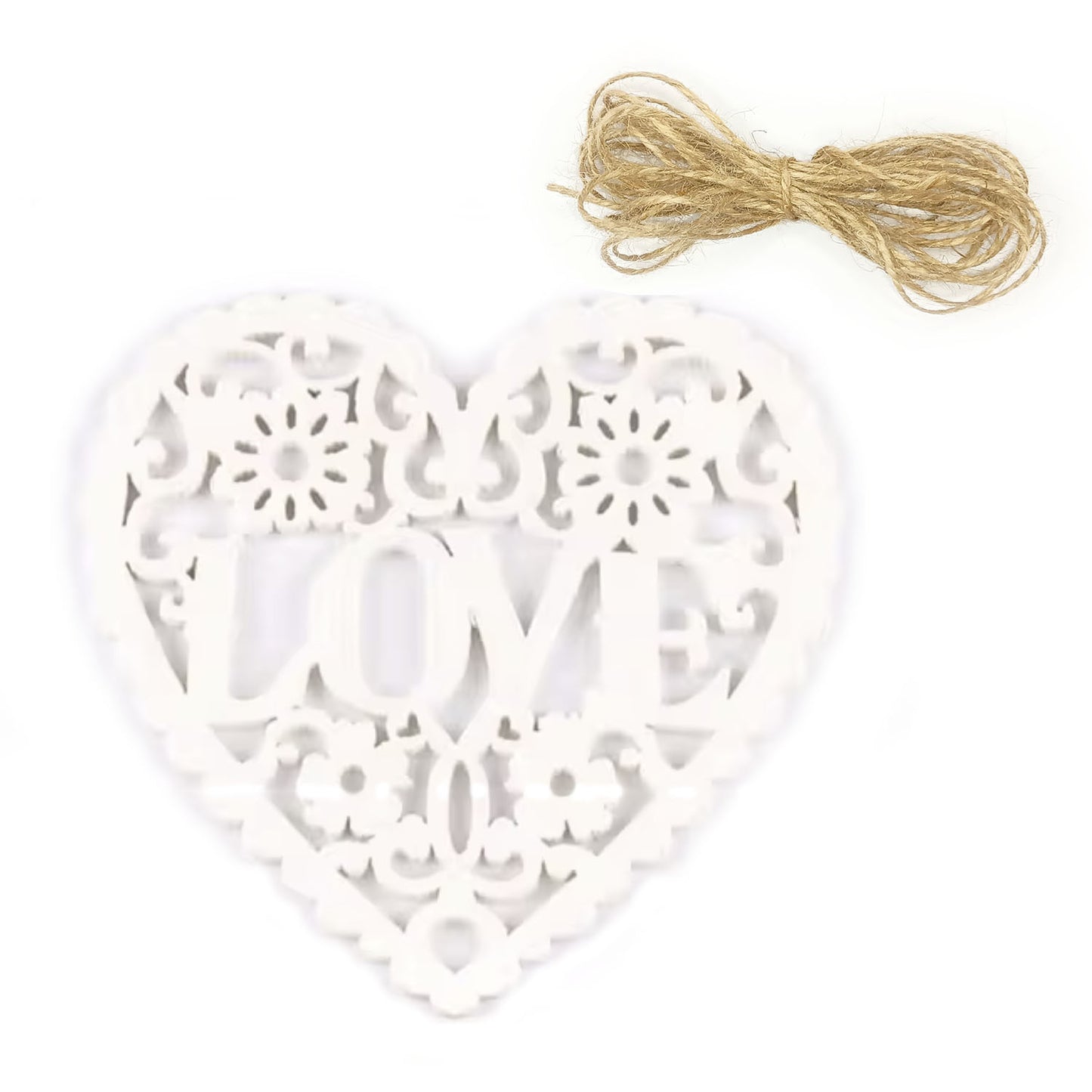 5/10pcs Wooden Hearts Painted Laser Cut Wooden Forms Love Theme 80mm Crafts Decorations