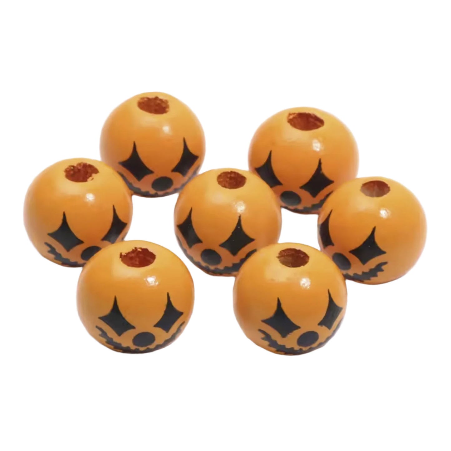 10pcs 15mm Halloween Pumpkin Wooden Round Beads Spacer Bead For Jewellery Making DIY Handmade Necklace Bracelet Handicrafts Accessories Orange Colour 2 | Asia Sell