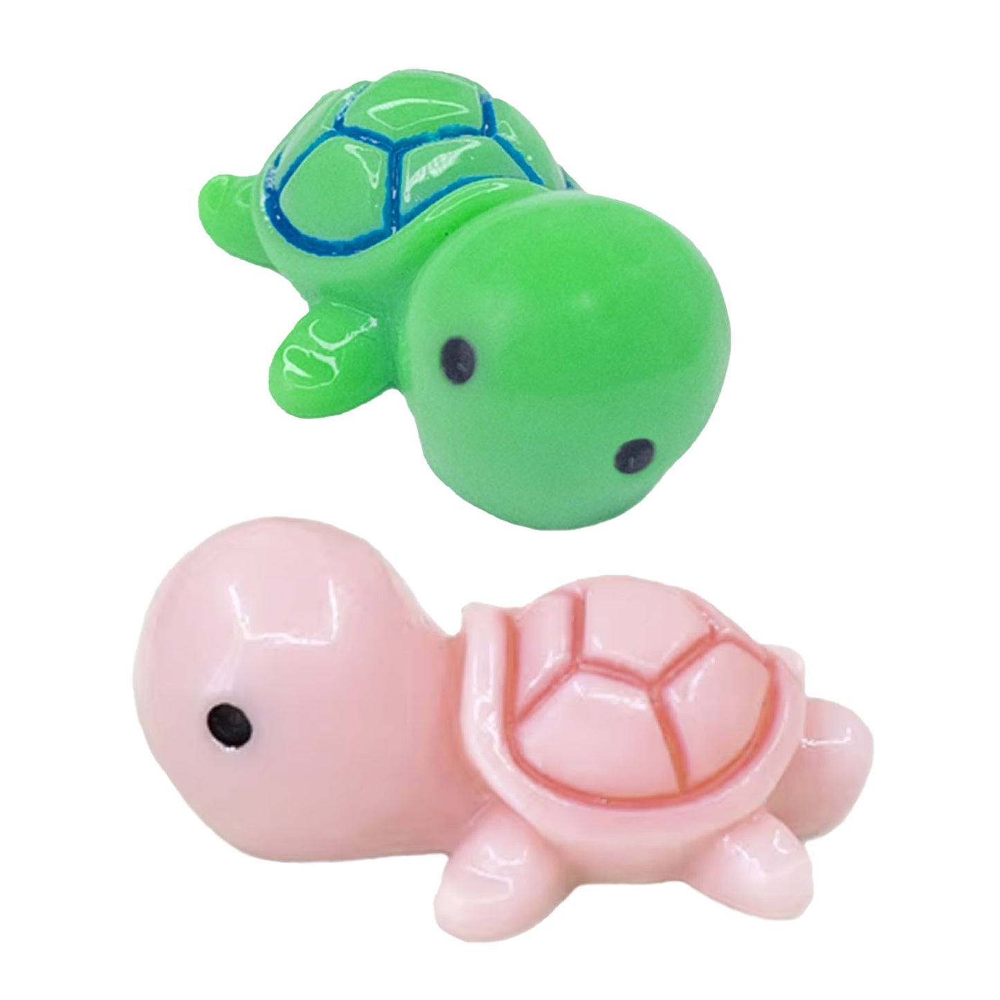 10pcs Mini Pink Green Turtles Figurine Miniatures Mini Garden Animal Craft Toy | Green and Pink | Asia Sell