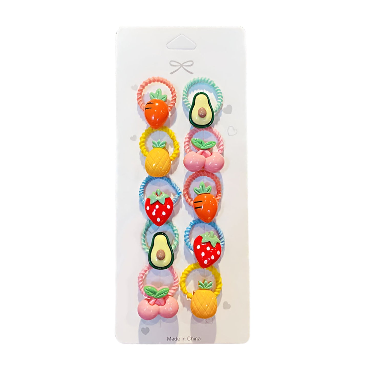 10pcs Set Girls Flower Small Elastic Hair Bands Kids Ponytail Hair Tie Accessories