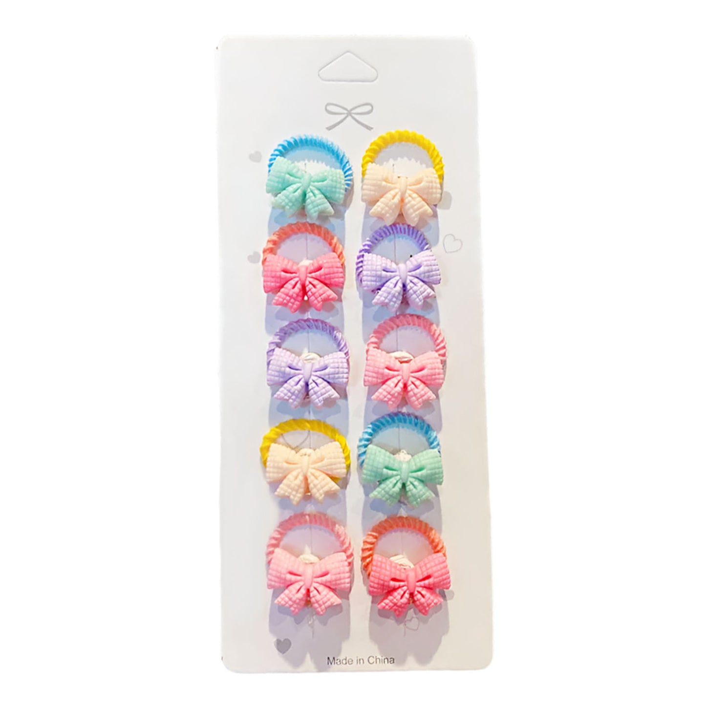 10pcs Set Girls Flower Small Elastic Hair Bands Kids Ponytail Hair Tie Accessories
