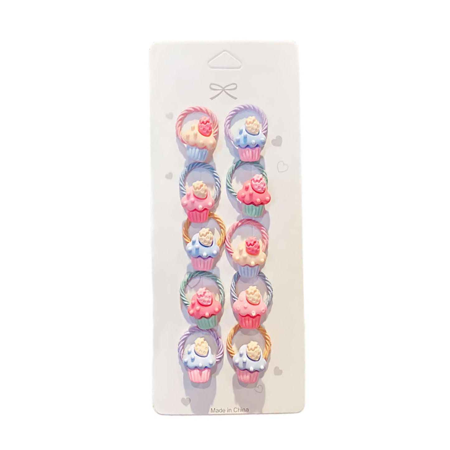 10pcs Set Girls Flower Small Elastic Hair Bands Kids Ponytail Hair Tie Accessories